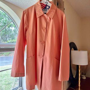 Like New WP By Weatherproof Woman's Dress Coat / Rain Jacket Peach Color